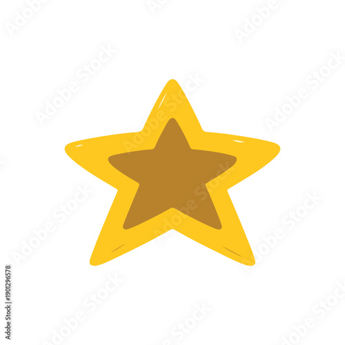 Yellow and Brown Star Shape Symbol