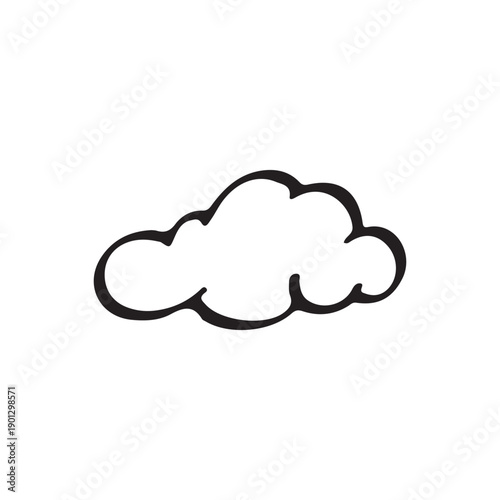 Hand Drawn Cloud Doodle Outline