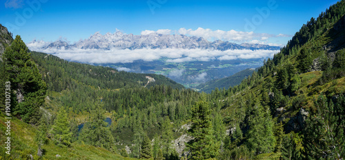 Breathtaking Alpine Panorama on Reiteralm near Schladming, Austria – Clear Sky and Open Space