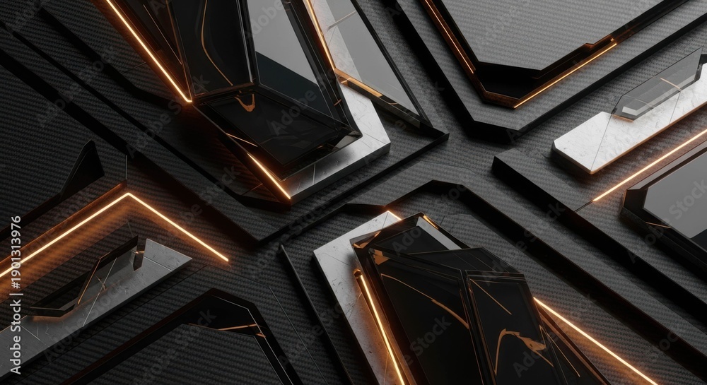 Obraz premium Abstract 3D high-tech Colorful Background