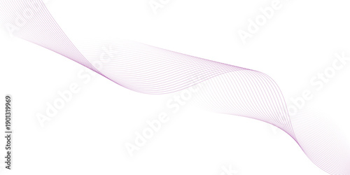 Abstract wave element for design. Digital frequency track equalizer. Stylized line art background. Vector illustration. Wave with lines created using blend tool.