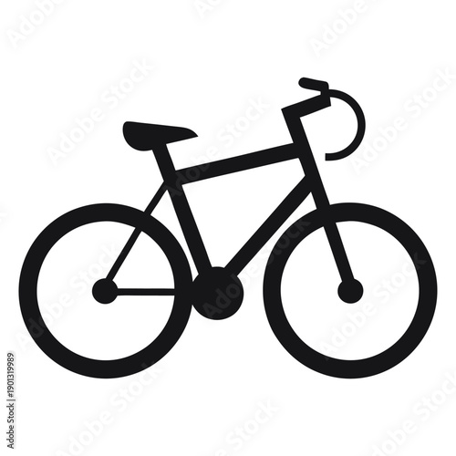 Silhouette of a bicycle for eco transport 