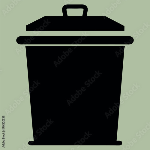 Silhouette of a compost bin 