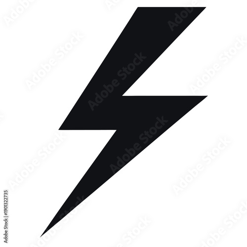Free Download Silhouette of a lightning bolt on a white background. - GFXLoad