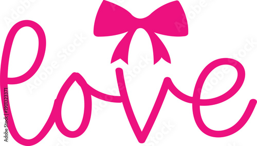 Love typography design on plain white transparent isolated background for card, shirt, hoodie, sweatshirt, apparel, tag, mug, icon, poster or badge