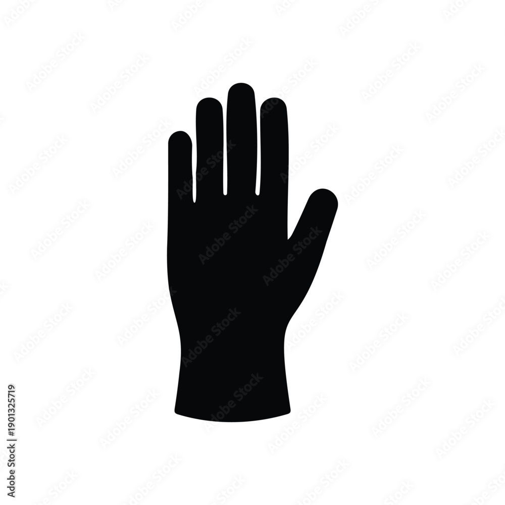 Obraz premium Glove silhouette icon vector flat design.