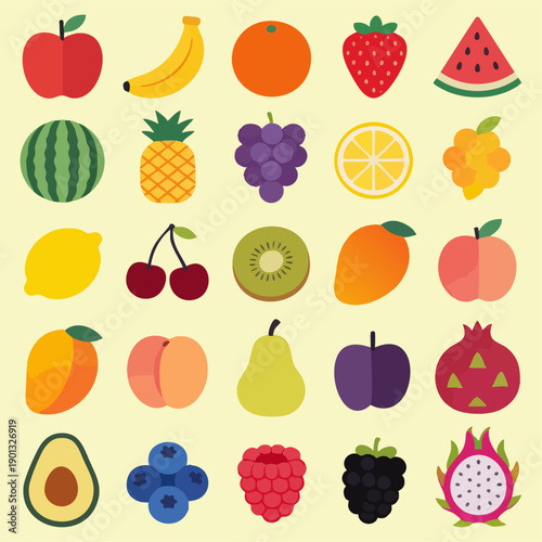 Isolated fruit flat vector icon