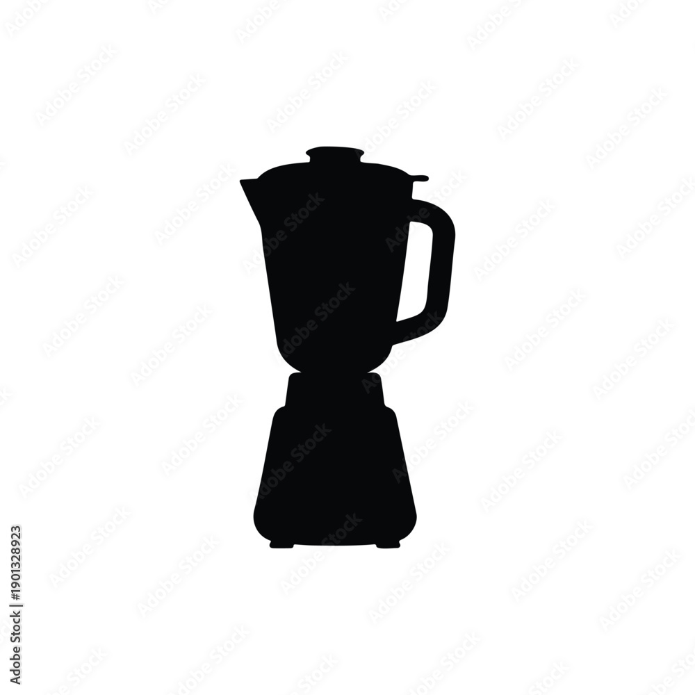 Obraz premium Blender silhouette vector flat design on white background.