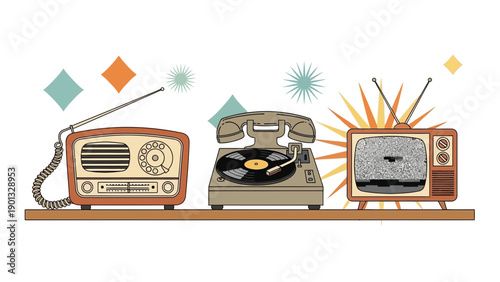 retro radio set