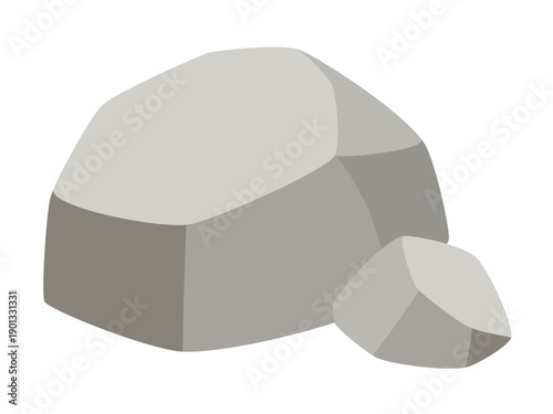 2個並んだ小石のイラスト素材