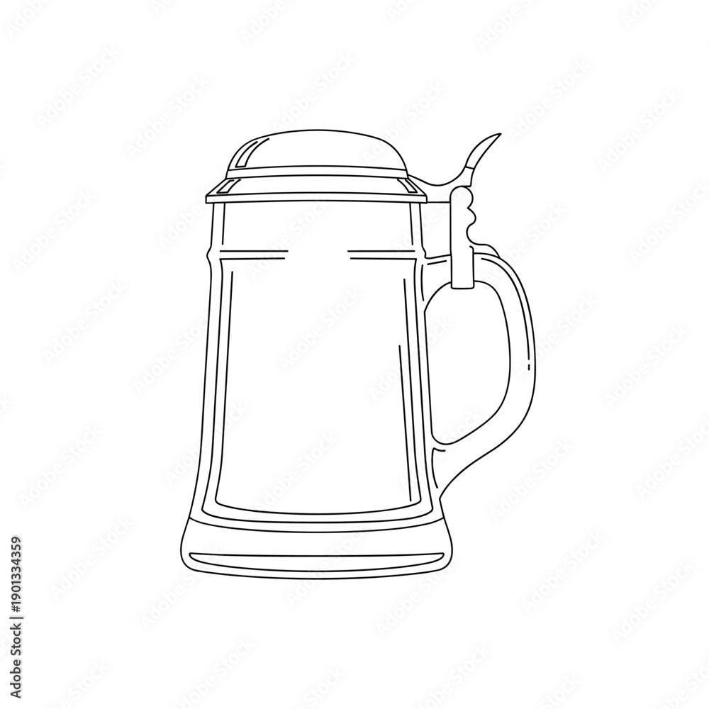 Obraz premium beer mug vector illustration