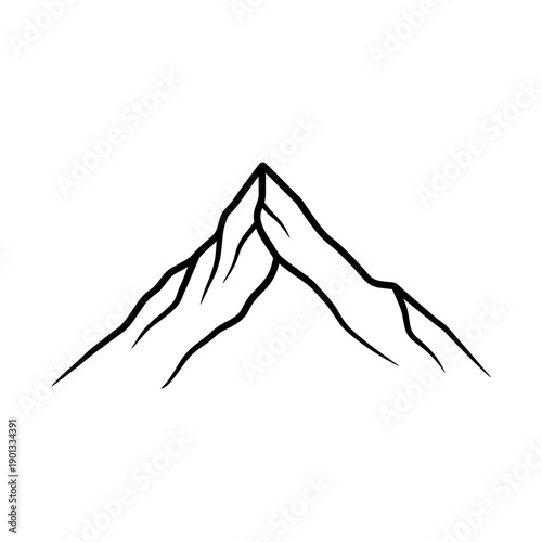 Vector illustration of a woman silhouette with hands and body against a mountain landscape and sun, blending nature, beauty, and abstract art