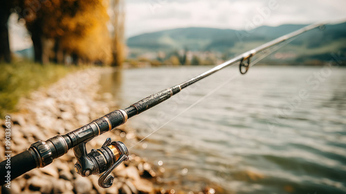 A sportfishing rod bent wit...