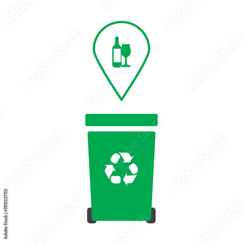 Gree recycling trash glass.svg