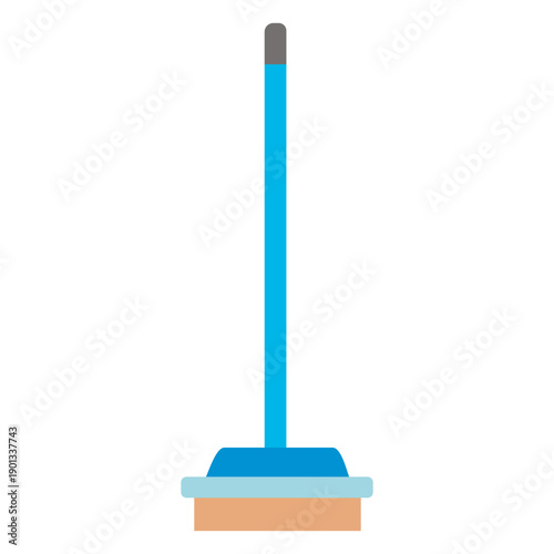 Flat cleaning broom