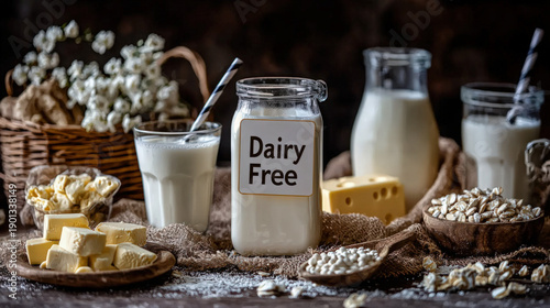 "Dairy Free" label on a mil...