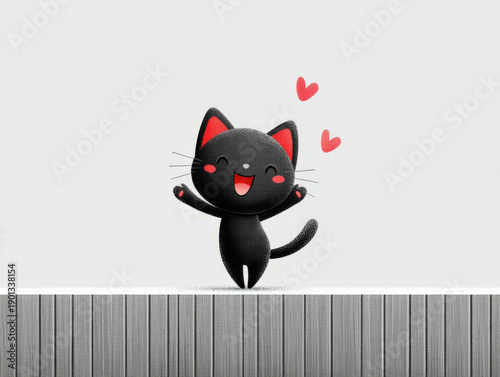 Dancing cat cartoon