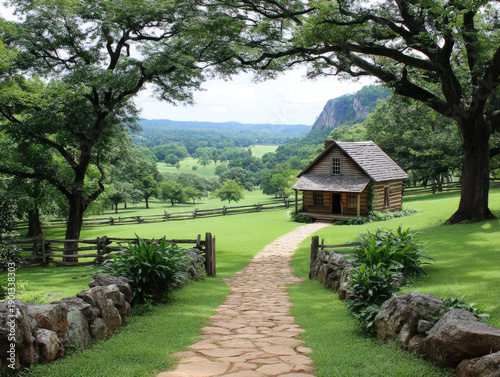 Country farm landscape