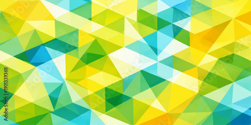 Abstract colorful geometric background featuring a seamless mosaic pattern of triangles and squares in a retro vector art style for a modern wallpaper design