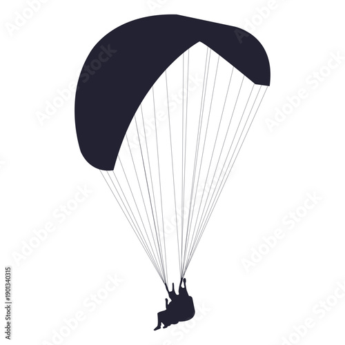 Parachute glider silhouette