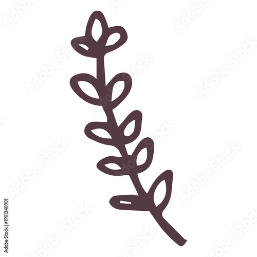 Olive branch hand drawn icon 12
