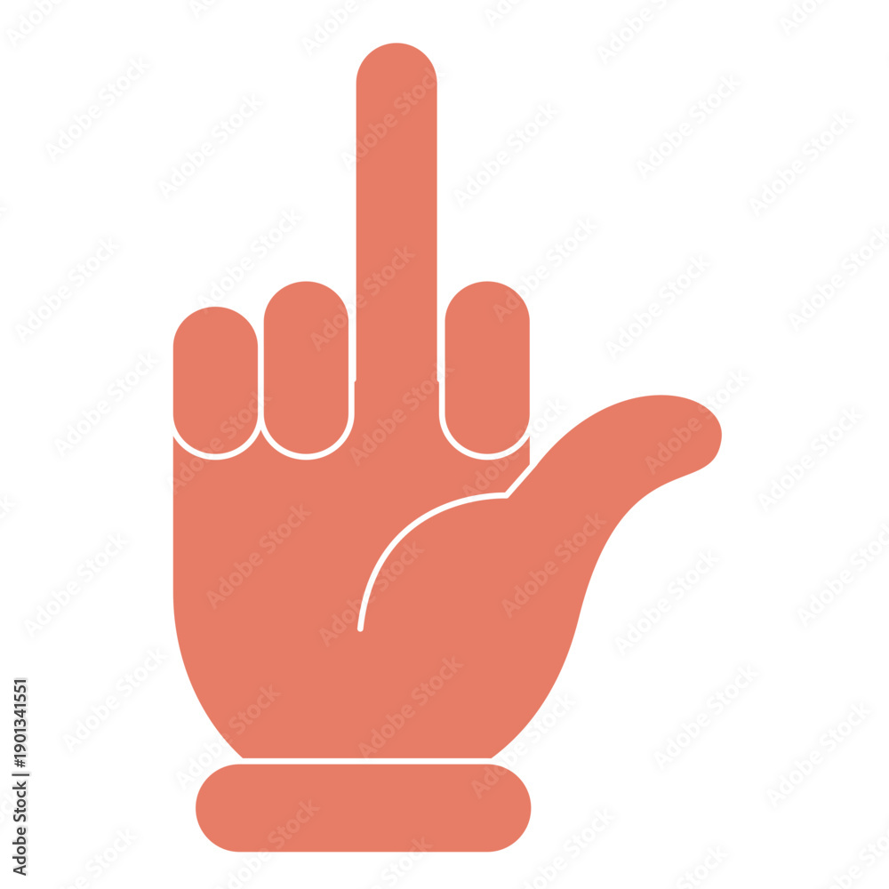 Obraz premium Hand middle finger icon