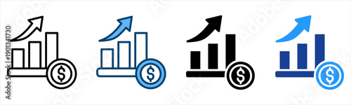 Profit  Icon Multiple Style Vector Collection   