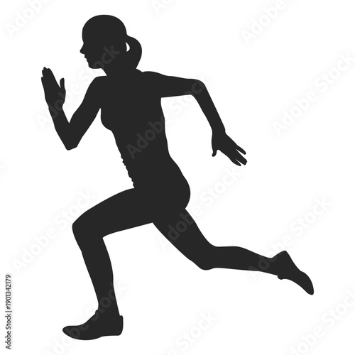 Female athlete running