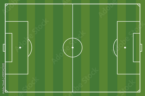 Wallpaper Mural Soccer Field Football Pitch Top View, Stadium Grass Background Vector Stock Illustrations Torontodigital.ca