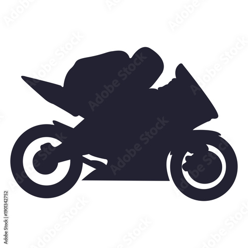 Motocross racing sport silhouette