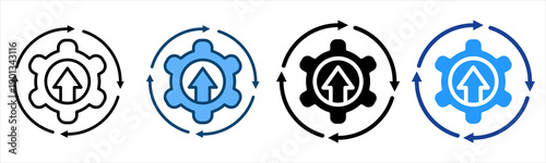 Continuous Icon Multiple Style Vector Collection   