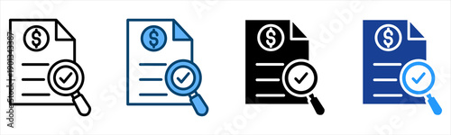 Audit Icon Multiple Style Vector Collection   
