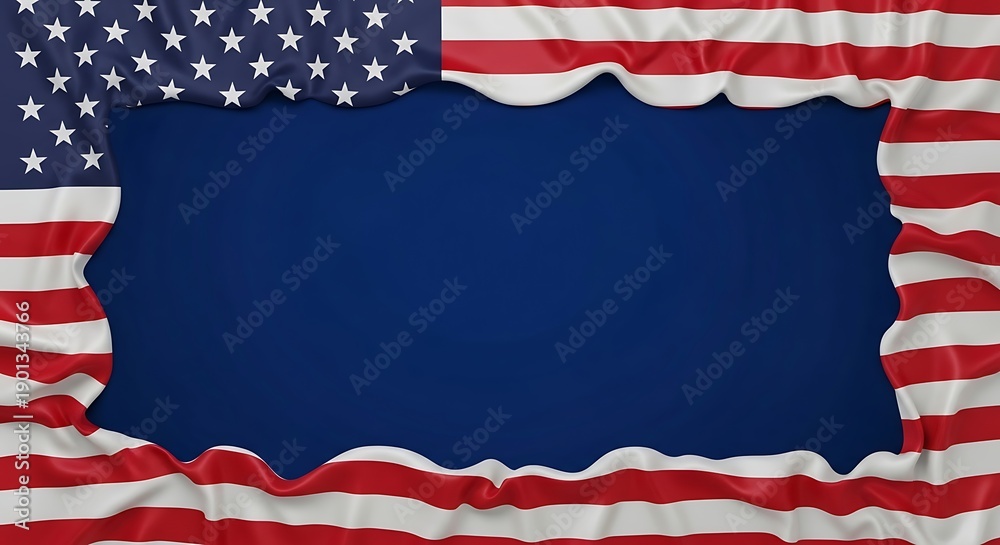Fototapeta premium Patriotic presidents day background with american flag design