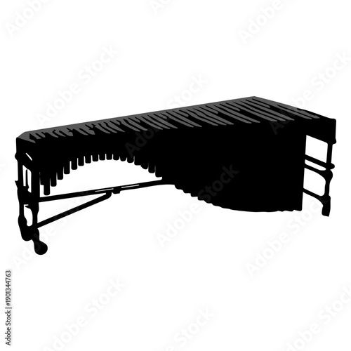 Marimba musical instrument silhouette