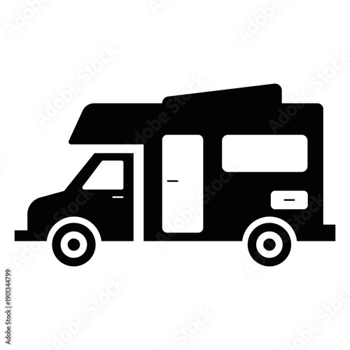 Recreational vehicle flat icon