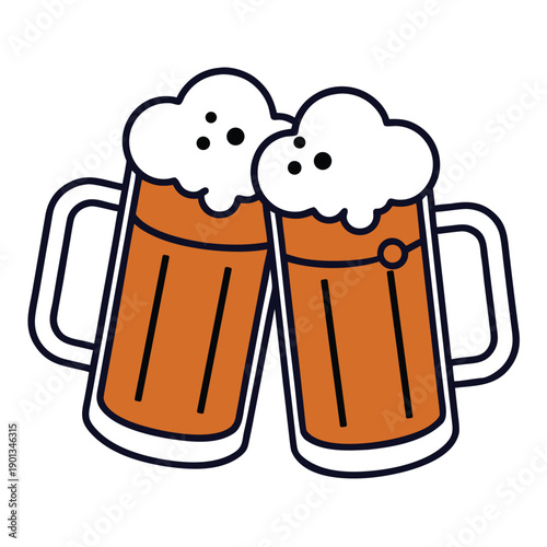 Beer Glass Mug With Foam