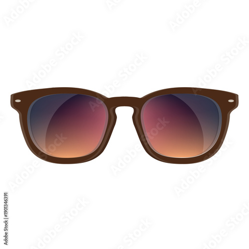 Canvas Print Brown wayfarer sunglasses