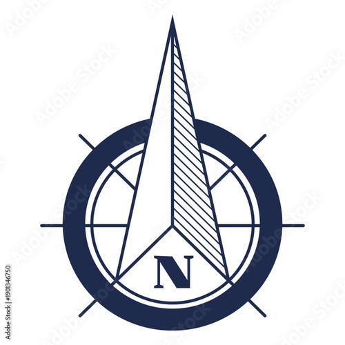 Nautical north arrow ubication