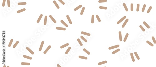 Seamless abstract geometric pattern. Beige, white. Illustration. Chaotic digital texture. Brush strokes lines texture. Design for textile fabrics, wrapping paper, background, wallpaper, cover.