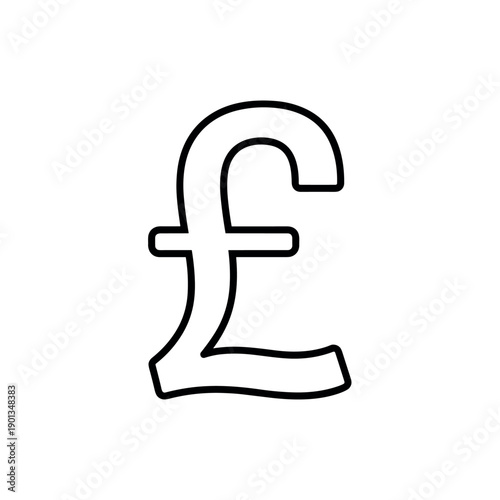 Golden 3D Pound Sterling Currency Symbol Icon for Finance and Investment