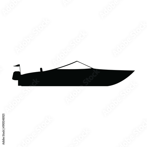 Motorboat boat silhouette