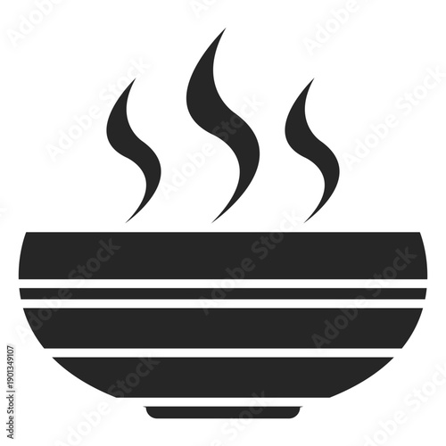 Hot soup bowl flat icon
