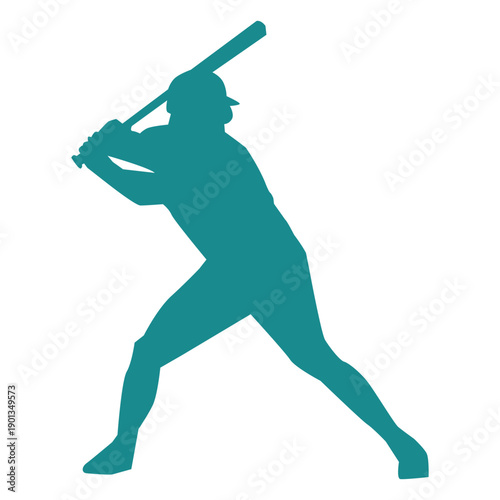 фотографія Player ballplayer baseball player bat cap silhouette