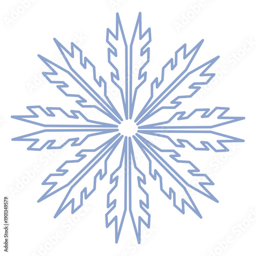 Snowflake winter stroke