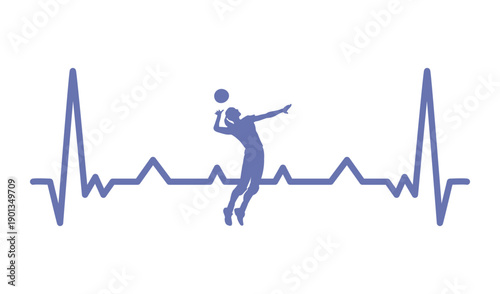 Heartbeat with volleyball player