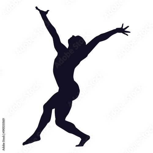 Exercise woman gymnast silhouette