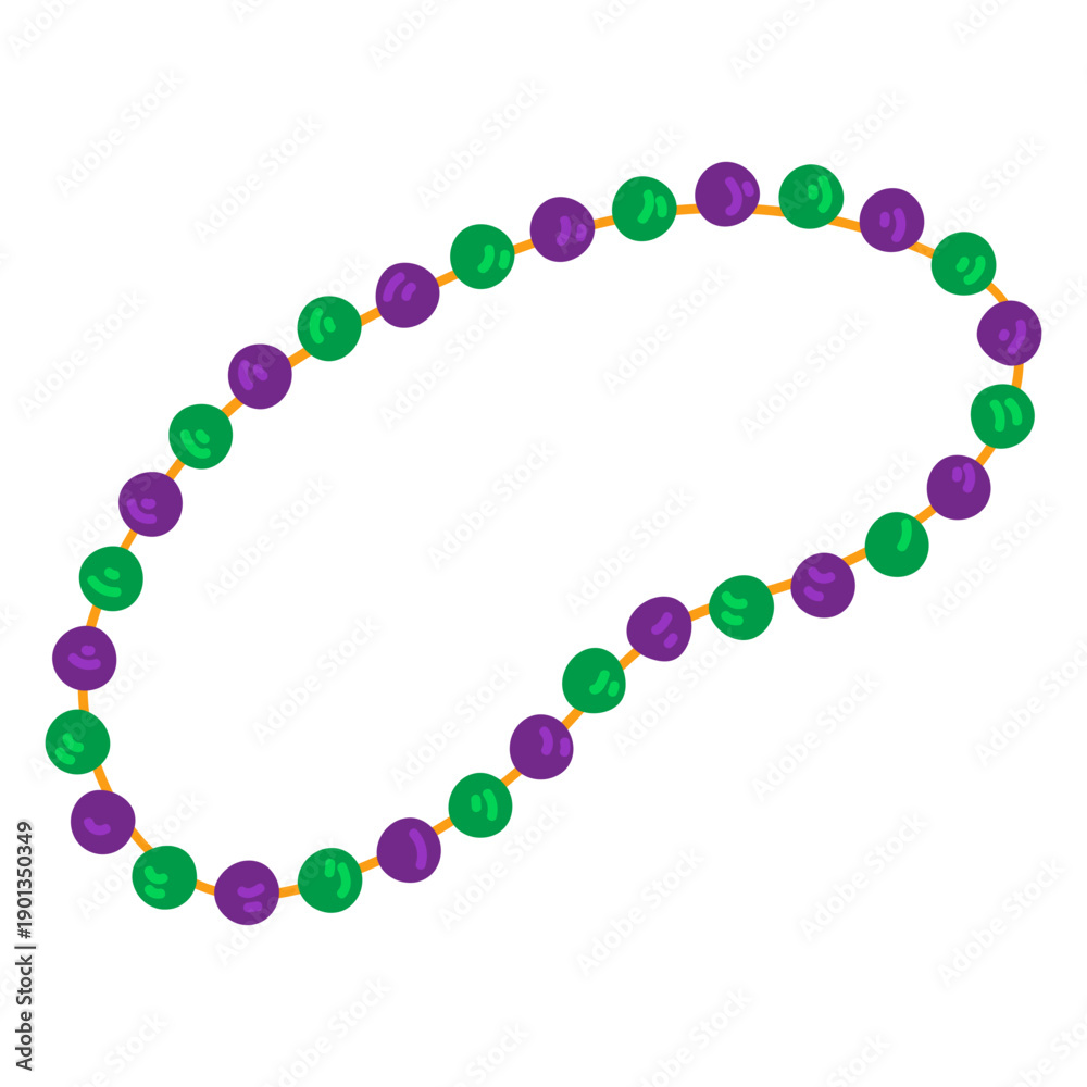 Obraz premium Beads necklace accessory flat