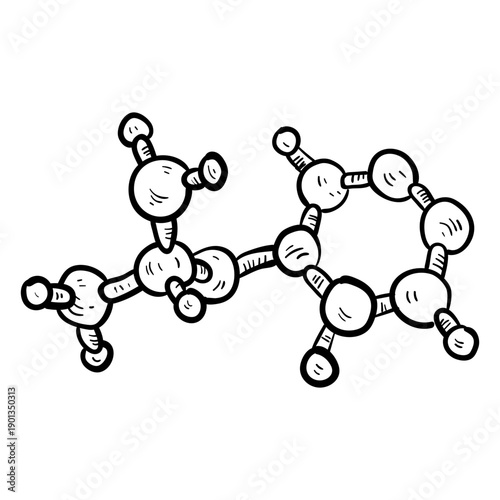 Molecule model cell sketch