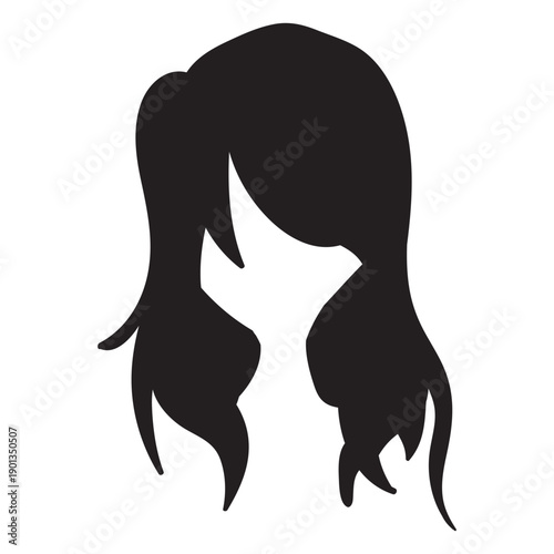 Loose woman hair flat