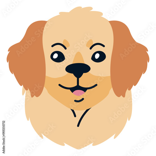 Dog puppy flat illustration
